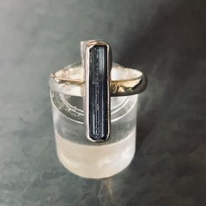 Raw Tourmaline .925 Ring Size 7